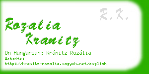 rozalia kranitz business card